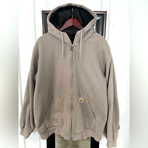 Mens XL Carhartt SHERPA-LINED FULL-ZIP SWEATSHIRT/HOODIE